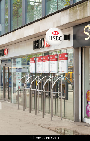 HSBC Bank logo/segno, London, Regno Unito Foto Stock