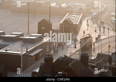 Vista esterna della Galleria Jerwood, Hastings Stade, East Sussex, England Regno Unito Foto Stock