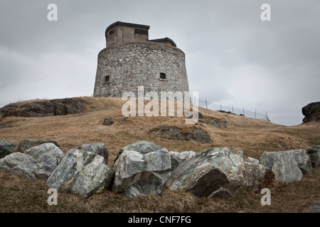 Carleton Martello Tower è raffigurato in San Giovanni (Saint-Jean), New Brunswick Foto Stock