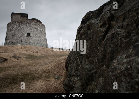 Carleton Martello Tower è raffigurato in San Giovanni (Saint-Jean), New Brunswick Foto Stock