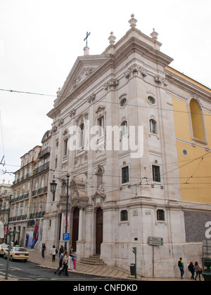 La chiesa di Nossa Senhora da Encarnação nel quartiere Chiado, Lisbona Foto Stock