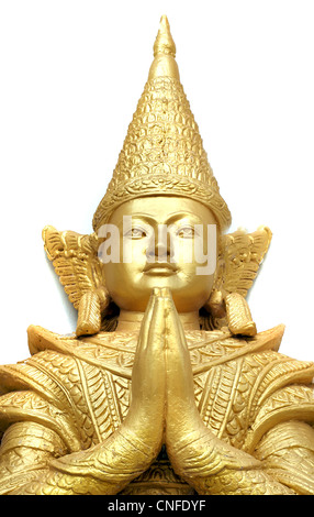 Dettaglio del tempio scultura, Mahanthtoo Kanthat Pagoda, Pyin Oo Lwin, Birmania Foto Stock