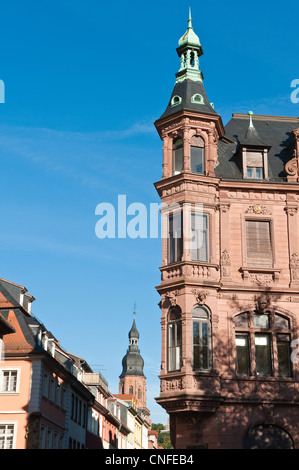 Biblioteca Universitaria, Città Vecchia, Heidelberg, Germania. Foto Stock