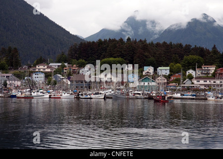 Sitka Harbour nel sud-est dell Alaska, STATI UNITI D'AMERICA Foto Stock