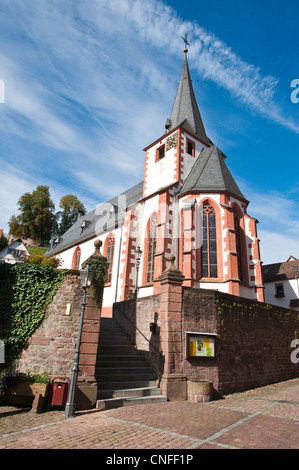 Chiesa evangelica in Neckarsteinach, Germania. Foto Stock