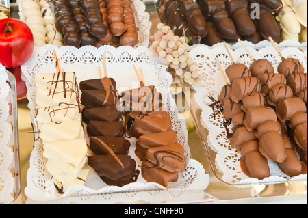 Cioccolatini a Stoccarda festa della birra, del Cannstatter Wasen, Stuttgart, Germania. Foto Stock