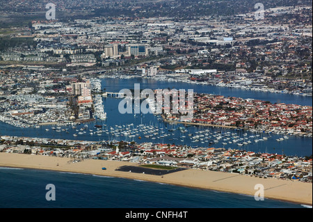 Fotografia aerea Newport Beach Orange County in California Foto Stock