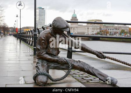 La statua per guardafili. Dublino, Irlanda Foto Stock