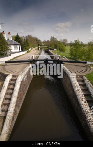 Stockers cancelli di blocco Grand Union Canal Rickmansworth Herts UK Foto Stock