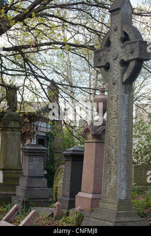Abney Cimitero Parco Stoke Newington Hackney Londra Inghilterra REGNO UNITO Foto Stock