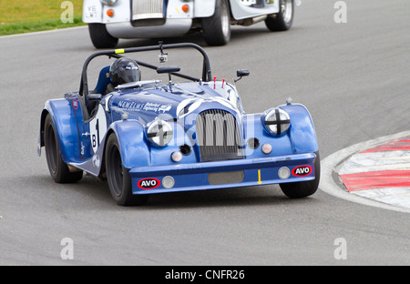 1990 Morgan Plus 8 con driver Tim Ayers durante l'Aero Racing Morgan Sfida, Snetterton, Norfolk, Regno Unito. Foto Stock