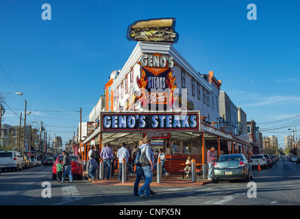 Famoso Geno di bistecche, South Philly, Philadelphia, Stati Uniti d'America Foto Stock