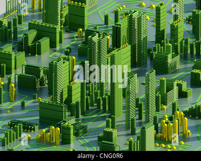 Circuito Cittadino computer artwork Foto Stock