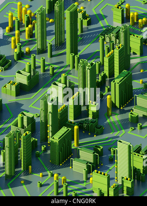Circuito Cittadino computer artwork Foto Stock