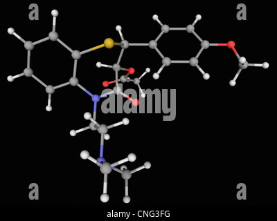 Diltiazem molecola di farmaco Foto Stock