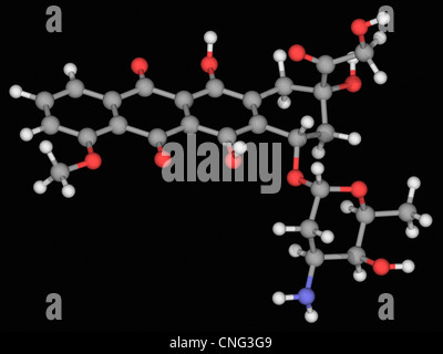 La doxorubicina molecola di farmaco Foto Stock