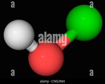 Acido ipocloroso molecola Foto Stock