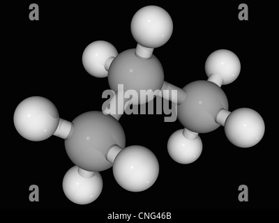 Molecola di propano Foto Stock