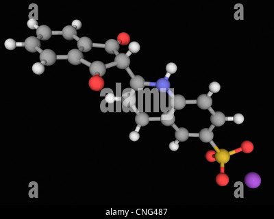 Giallo chinolina (E104) molecola Foto Stock
