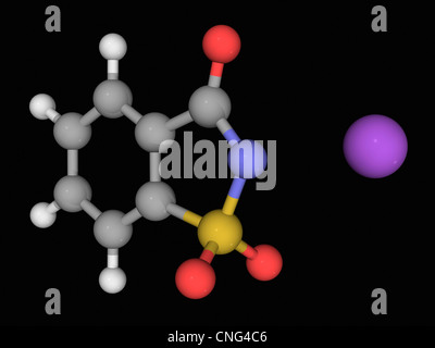 Saccarina molecola Foto Stock