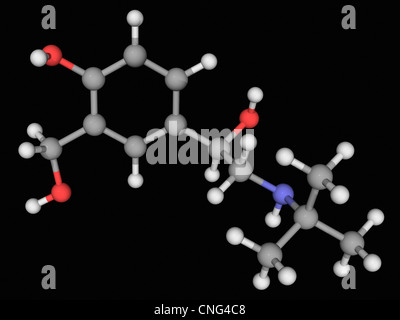 Salbutamolo molecola di farmaco Foto Stock