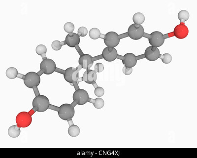 Il bisfenolo A molecola Foto Stock