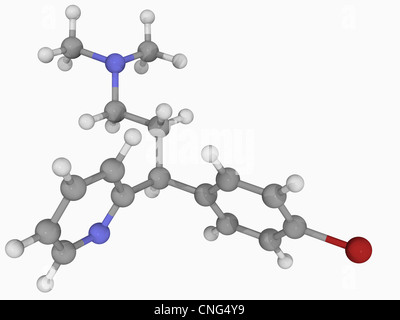 Brompheniramine molecola di farmaco Foto Stock