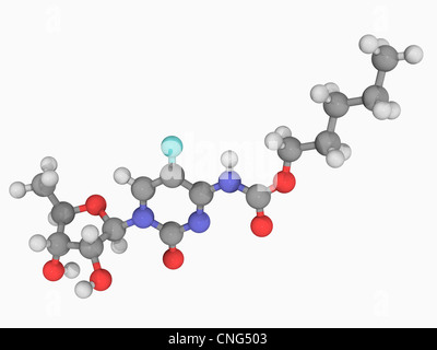 La capecitabina molecola di farmaco Foto Stock