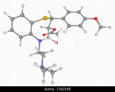 Diltiazem molecola di farmaco Foto Stock