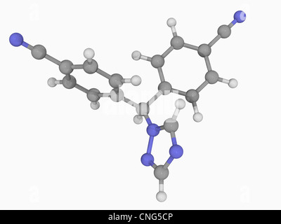 Letrozole molecola di farmaco Foto Stock