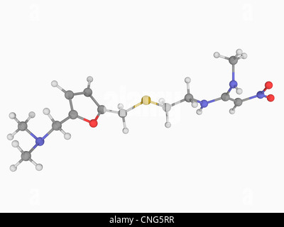 Il ranitidine molecola di farmaco Foto Stock