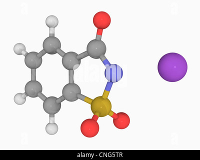 Saccarina molecola Foto Stock
