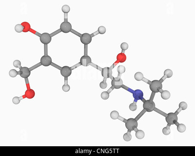 Salbutamolo molecola di farmaco Foto Stock