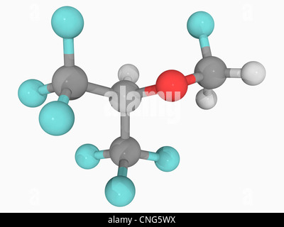 Sevofluorano di molecola di farmaco Foto Stock