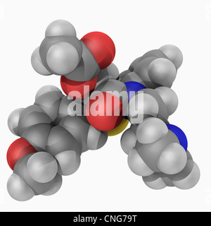 Diltiazem molecola di farmaco Foto Stock