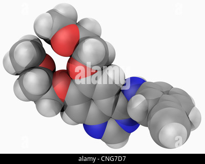 Erlotinib molecola di farmaco Foto Stock