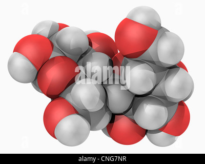 Molecola di lattosio Foto Stock