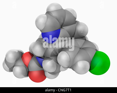 La loratadina molecola di farmaco Foto Stock