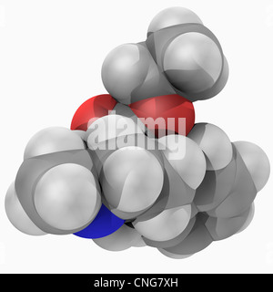 Meperidina (petidina) molecola di farmaco Foto Stock