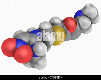 Il ranitidine molecola di farmaco Foto Stock