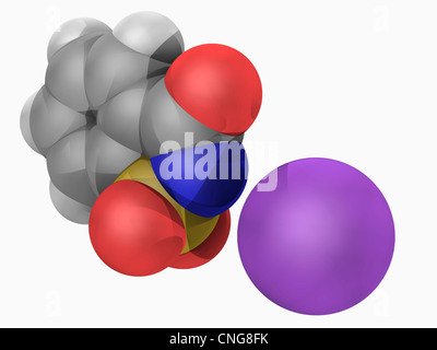 Saccarina molecola Foto Stock