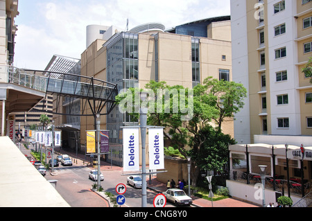 Quartiere degli affari, Maude Street, Sandton Johannesburg, provincia di Gauteng, Repubblica del Sud Africa Foto Stock