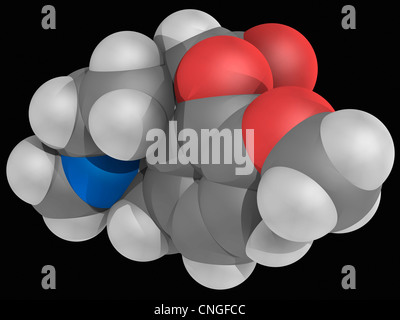 L'idrocodone molecola di farmaco Foto Stock