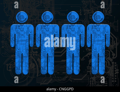 Il furto di identità illustrazione concettuale Foto Stock