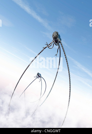 Alien Invasion illustrazione concettuale Foto Stock