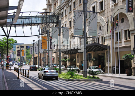 Quartiere degli affari, Maude Street, Sandton Johannesburg, provincia di Gauteng, Repubblica del Sud Africa Foto Stock