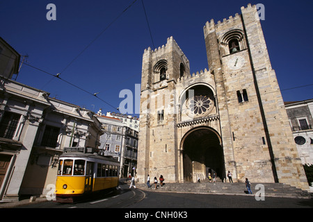 Sé de Lisboa cattedrale, Lisbona, Portogallo Foto Stock