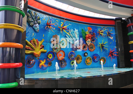 Ingresso sea-life fontana al Carnival City Casino, Brakpan, provincia di Gauteng, Repubblica del Sud Africa Foto Stock