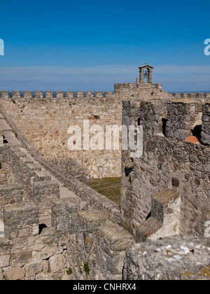 Vista dall'interno delle pareti di Trujillo il castello. Foto Stock