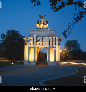 Wellington Arch, Hyde Park Corner, Londra, Inghilterra GB Foto Stock